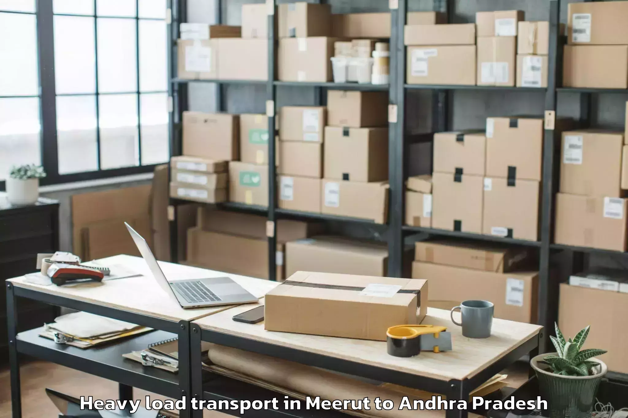 Book Meerut to Balayapalle Heavy Load Transport Online